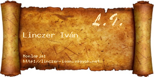 Linczer Iván névjegykártya