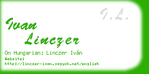 ivan linczer business card